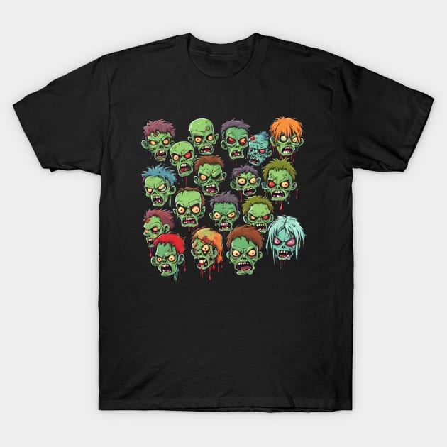 The Green Face Zombies T-Shirt by Whisky1111